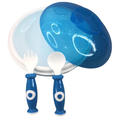 Plato térmico con cubiertos