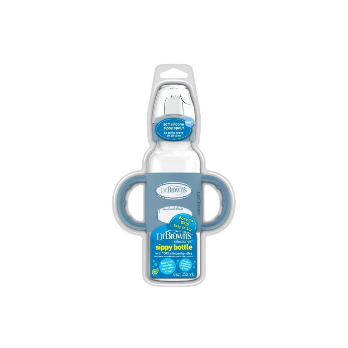 Vaso Con Boquilla Suave y Agarraderas 8 Oz | Azul