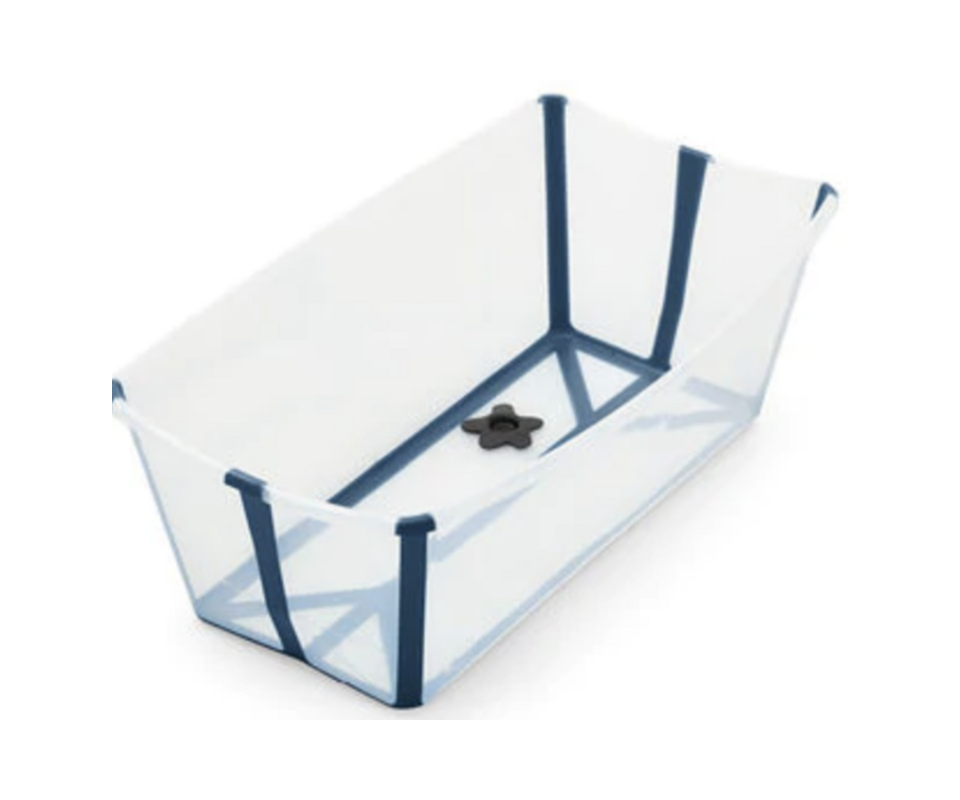 Bañera Flexi Con Soporte Stokke Azul transparente