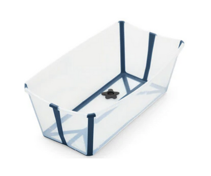 Bañera Flexi Con Soporte Stokke Azul transparente