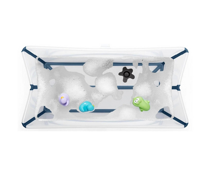 Bañera Flexi Con Soporte Stokke Azul transparente