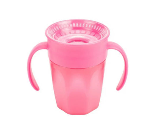 Vaso Dr. Brown's Cheers 360° Con Asas Rosa