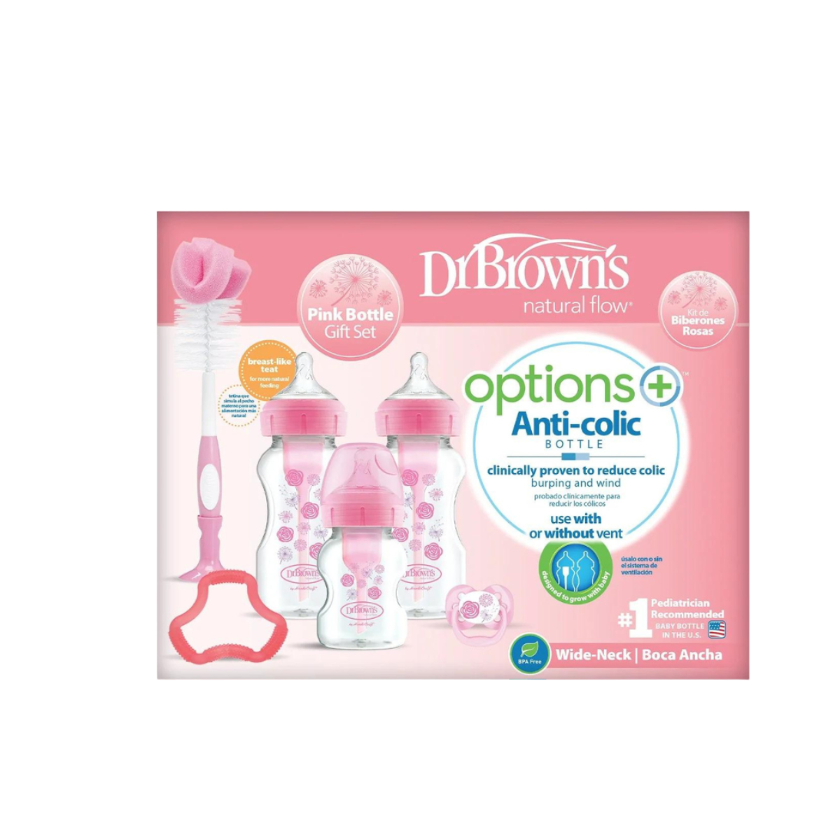 Set Regalo De Biberones Rosado