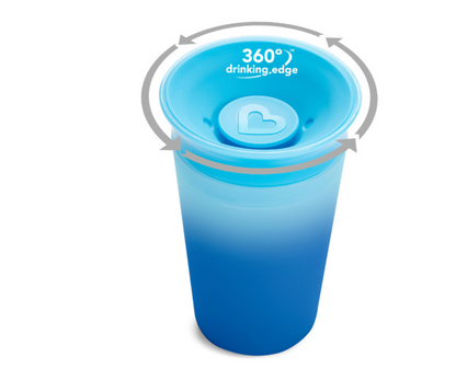 MIRACLE 360 TAZA CAMBIA DE COLOR SIPPY 9 OZ-AZUL	MUNCHKIN