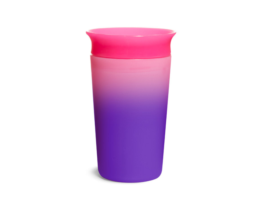 MIRACLE 360 TAZA CAMBIA DE COLOR SIPPY 9 OZ- ROSA MUNCHKIN