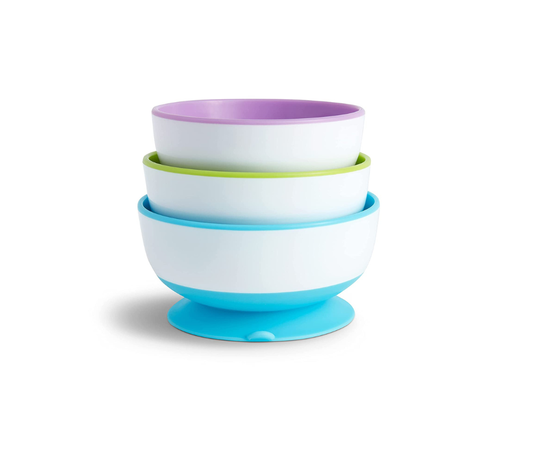 Set 3 Platos Hondos Con Ventosa