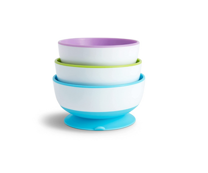 Set 3 Platos Hondos Con Ventosa