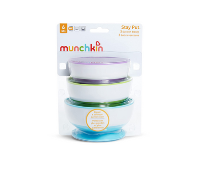 Set 3 Platos Hondos Con Ventosa