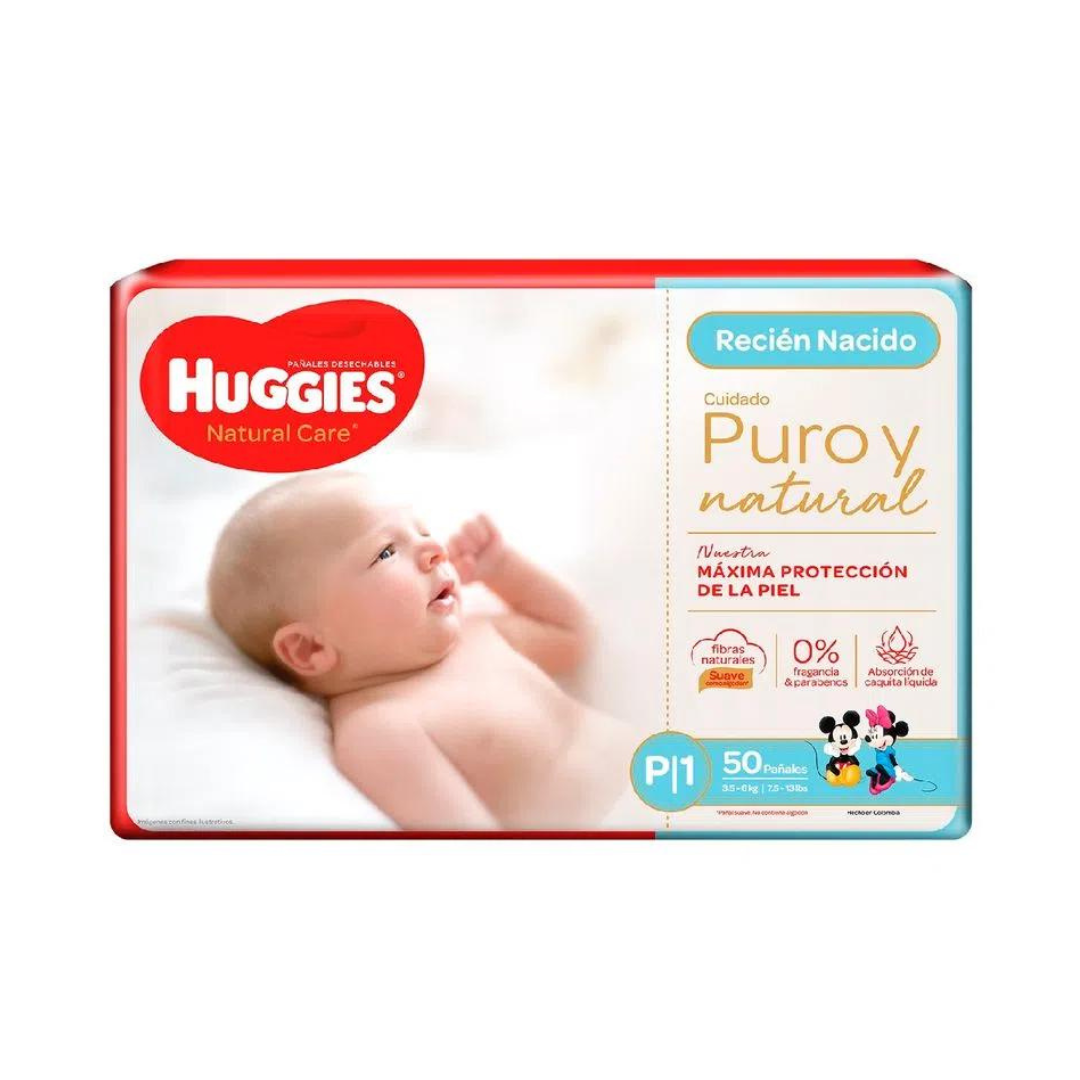 PAÑALES NATCARE JUMBO 6X50 COTTON HUGGIES