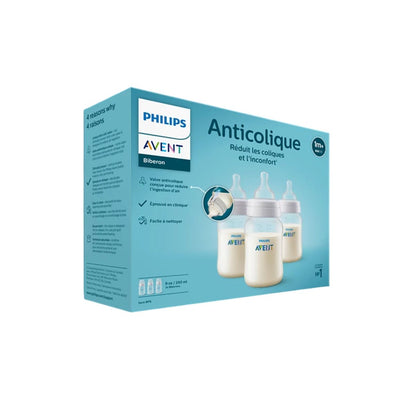 Biberón Anti Cólicos 260ml 3 Unidades