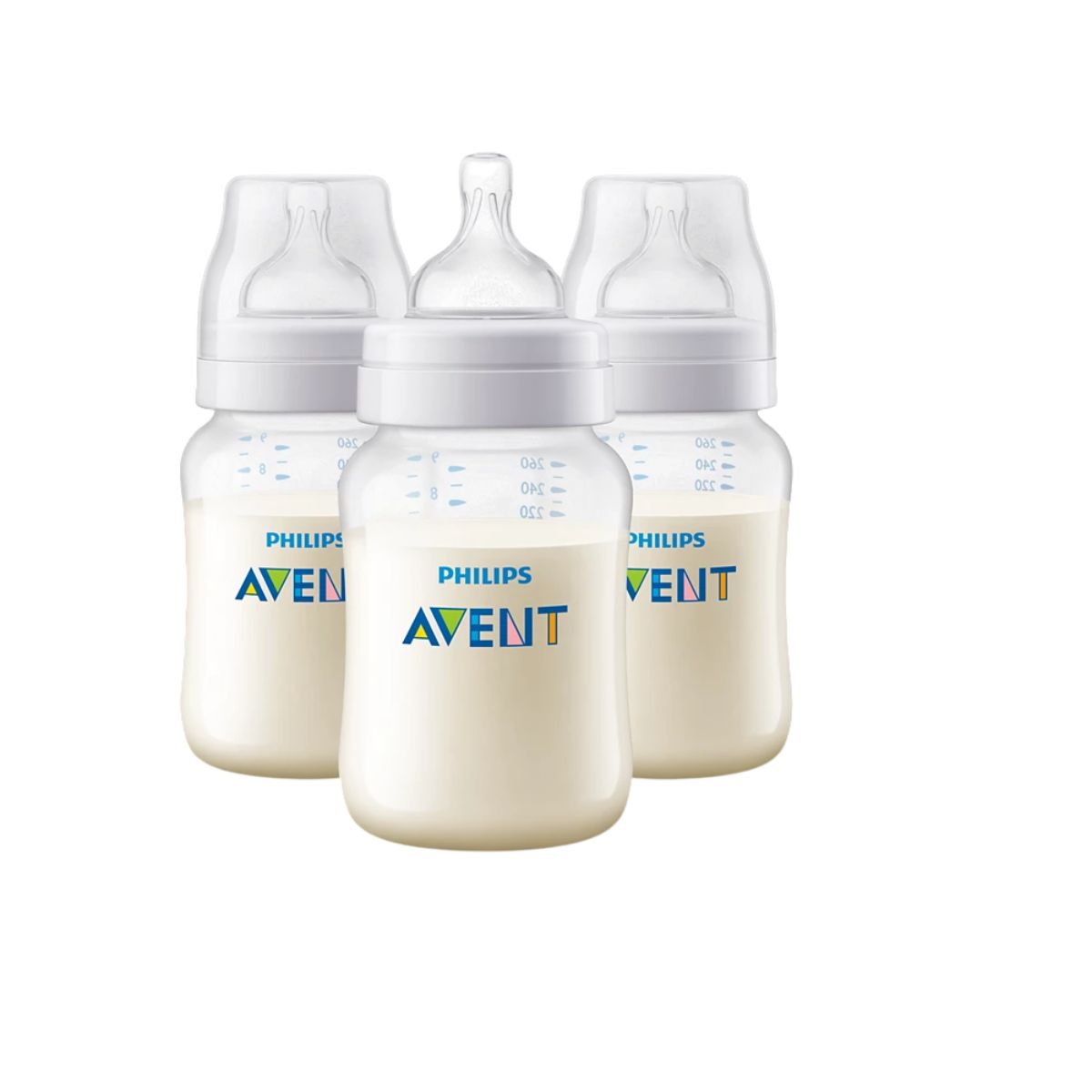 COMBO AVENT SET DE 3 BIBERONES + CEPILLO