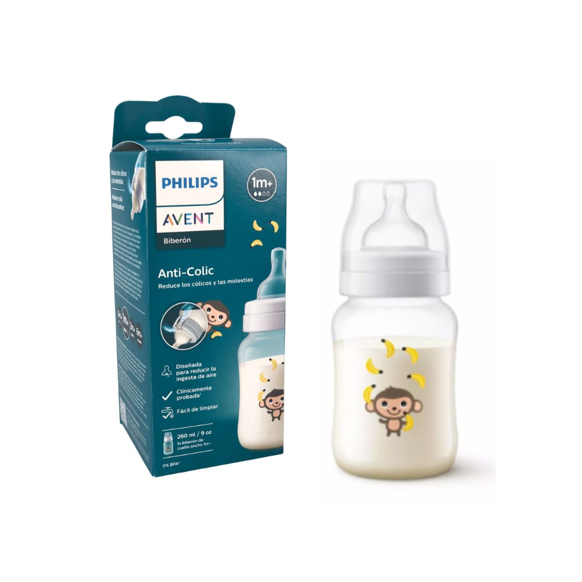 Biberón 9oz Diseño de Animalitos | Monito Avent