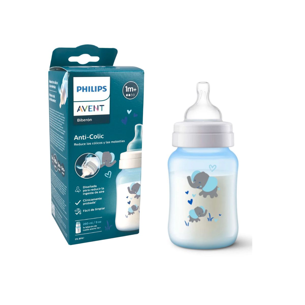 Biberón 9oz Diseño de Animalitos | Elefante Avent