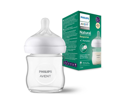 Biberón De Vidrio 4Oz Nat Response Avent