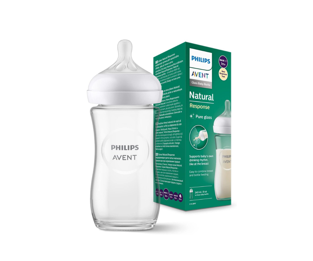 Biberón De Vidrio 8Oz Nat Response Avent
