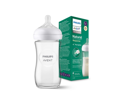 Biberón De Vidrio 8Oz Nat Response Avent