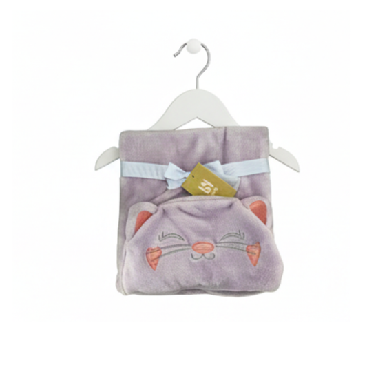 Cobija Con Capucha Gatita B4 Baby