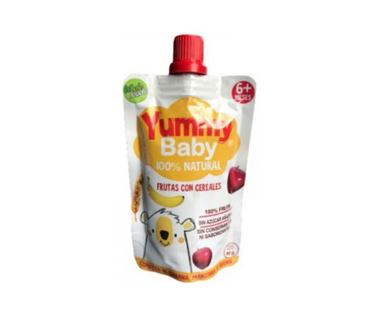 Pouch Frutas Con Cereales Yummy Baby
