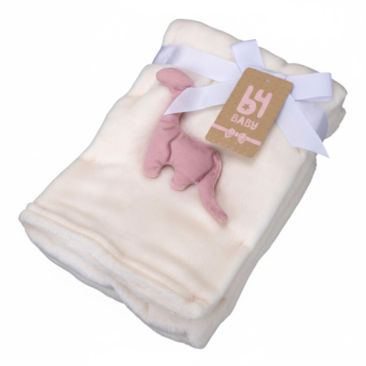 Cobija Con Diseño Dinosaurio B4 Baby | Blanco