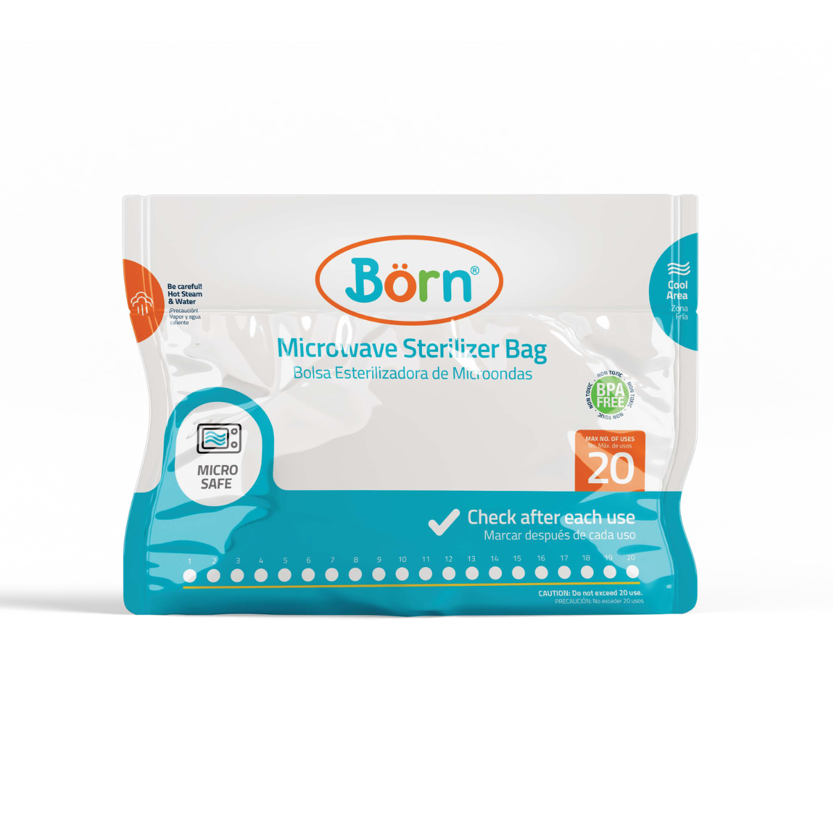 Börn Bolsas Reutilizables Esterilización Para Microondas