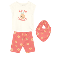 Blusa Y Bermuda Nena | Naranja Brandili