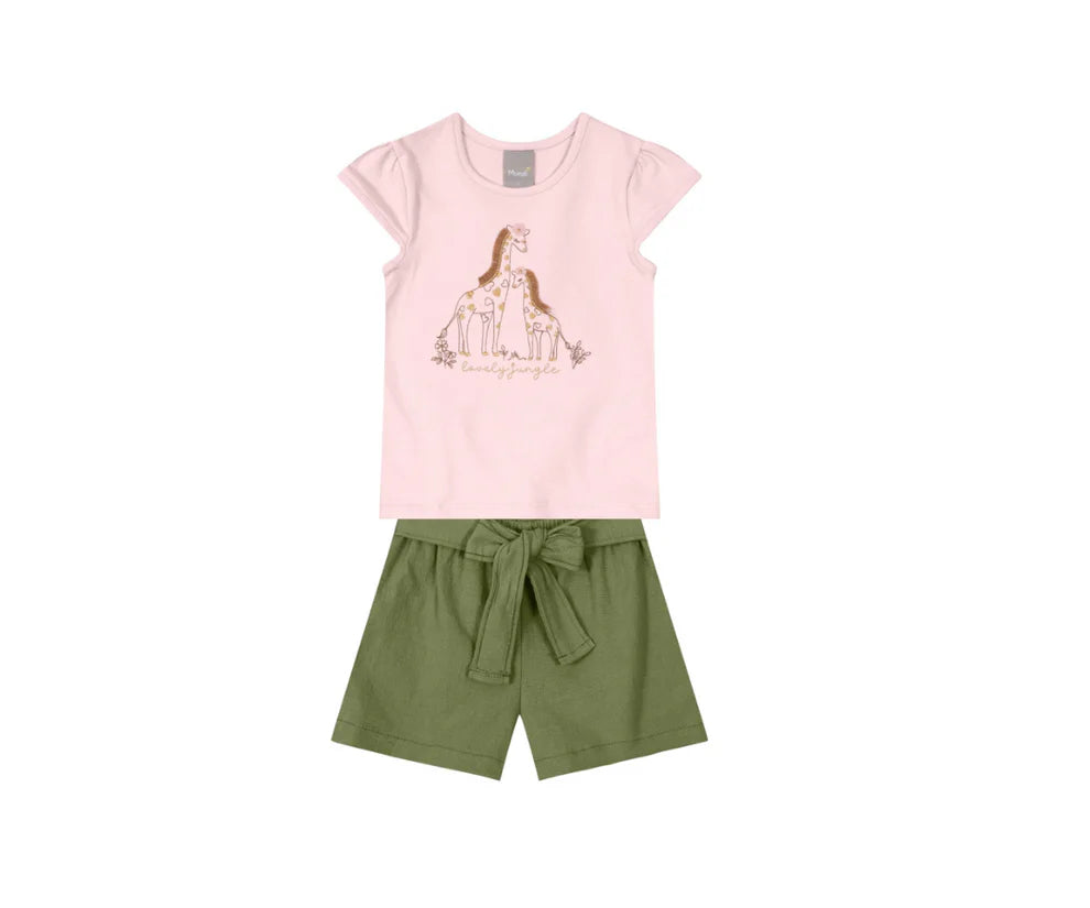 Conjunto Para Nenas Blusa Y Shorts Mundi