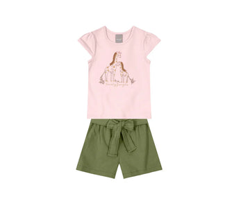 Conjunto Para Nenas Blusa Y Shorts Mundi