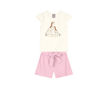 Conjunto Para Nenas Blusa Y Shorts Mundi