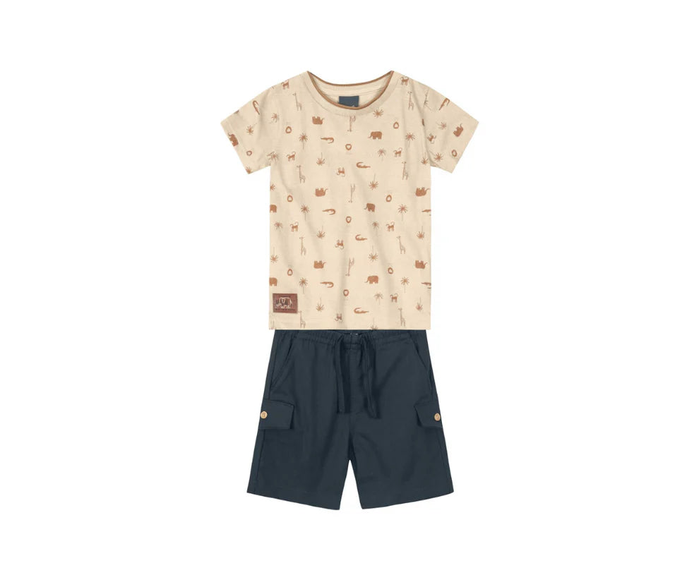 Conjunto Para Nenes Camiseta Y Bermuda Mundi
