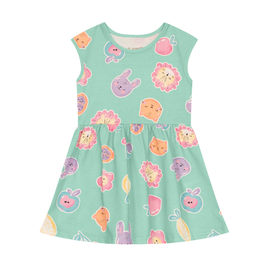 Vestido Nena Mix | Azul Celeste Brandili