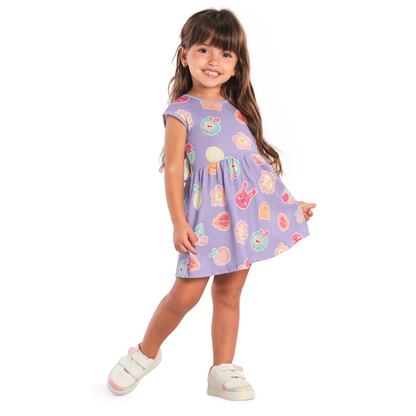 Vestido Nena Mix | Morado Brandili