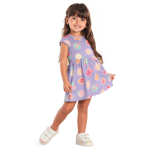 Vestido Nena Mix | Morado Brandili