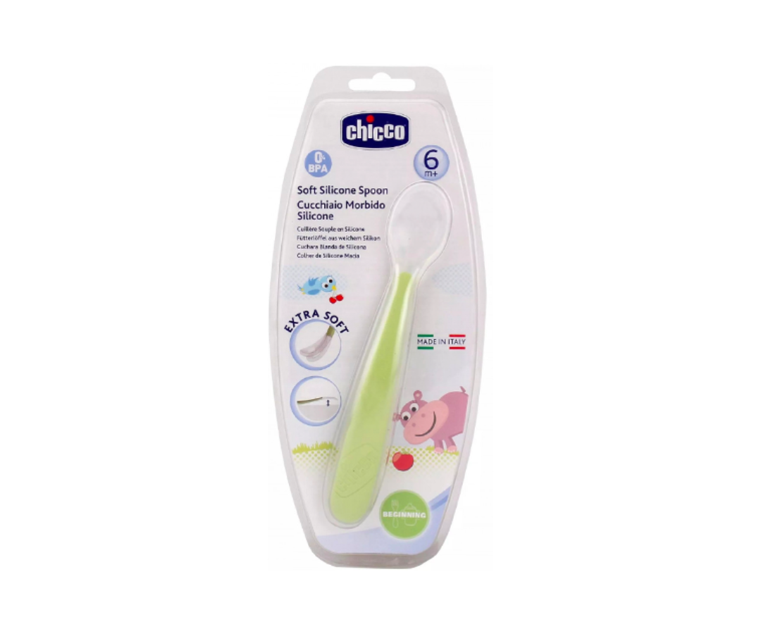 Cuchara Verde De Silicon 6M Chicco