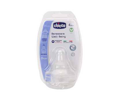 Tetinas Wb Silicon 4M Flujo Rápido X2 Chicco