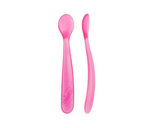 Cuchara Rosada De Silicon 6M X2 Chicco