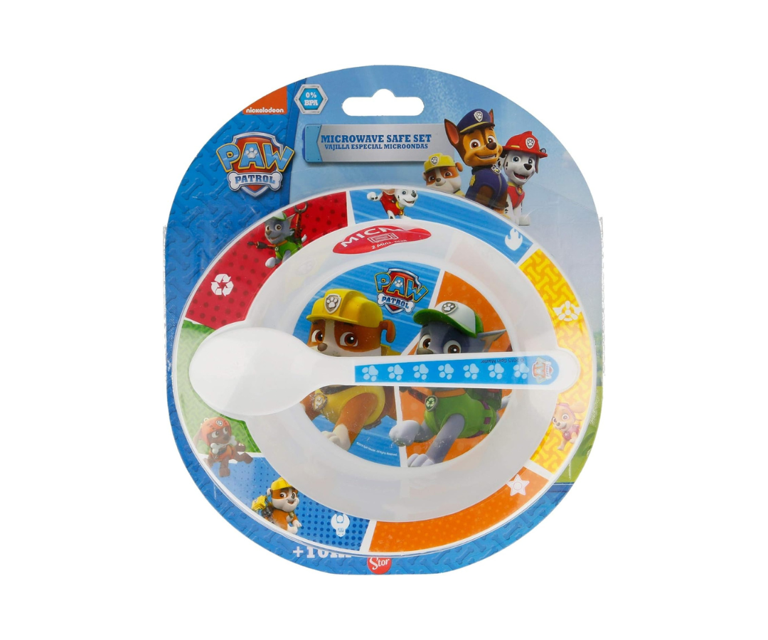 Set De Plato Y Cuchara Paw Patrol Disney