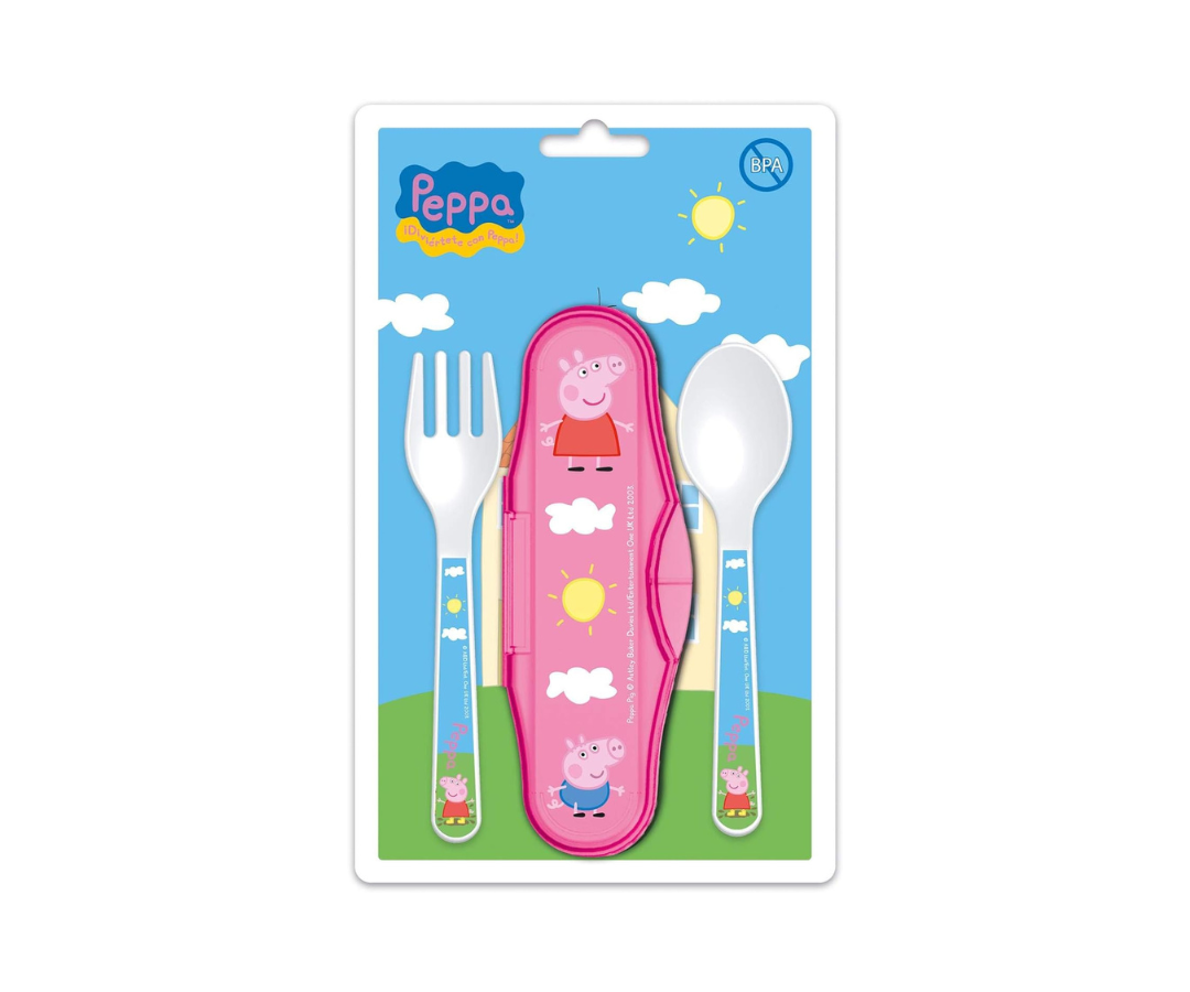 Set De Cubiertos 2 Piezas Peppa Pig Disney