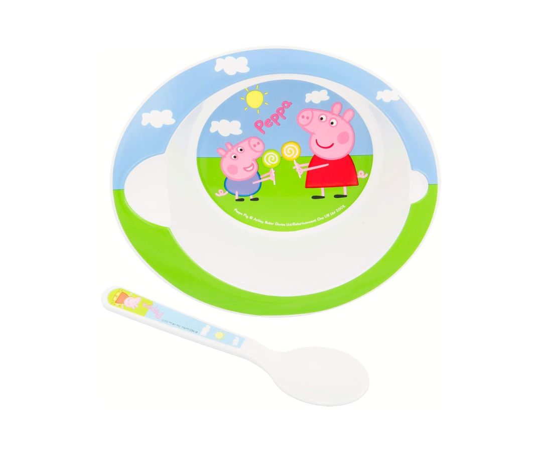 Set De Plato Y Cuchara Peppa Pig Disney