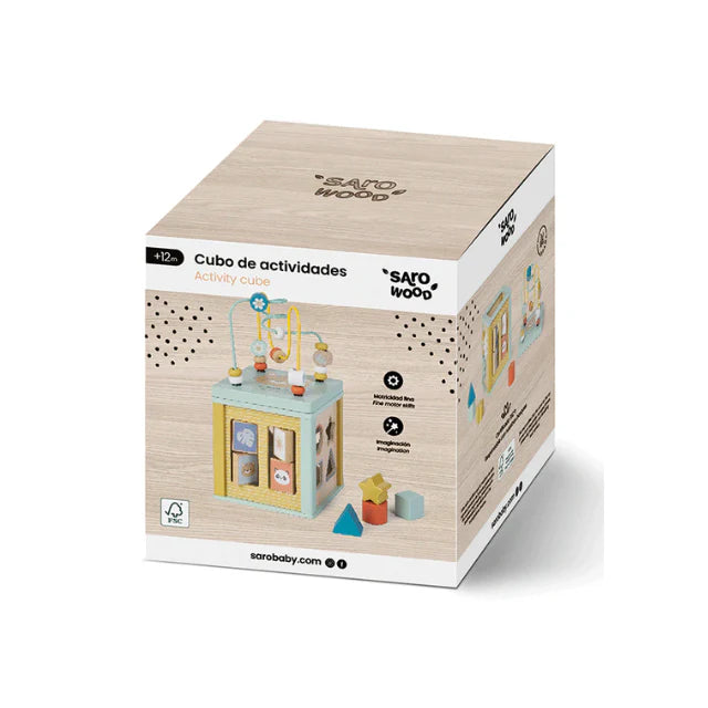 Cubo de Actividad Madera - Saro