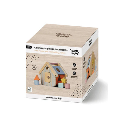 Casita de Piezas  Para Encajar Madera - Saro