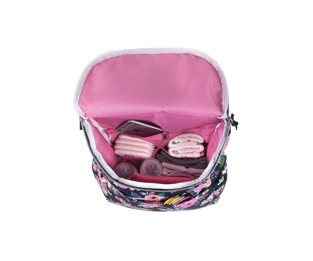 Mochila Pañalera Flores