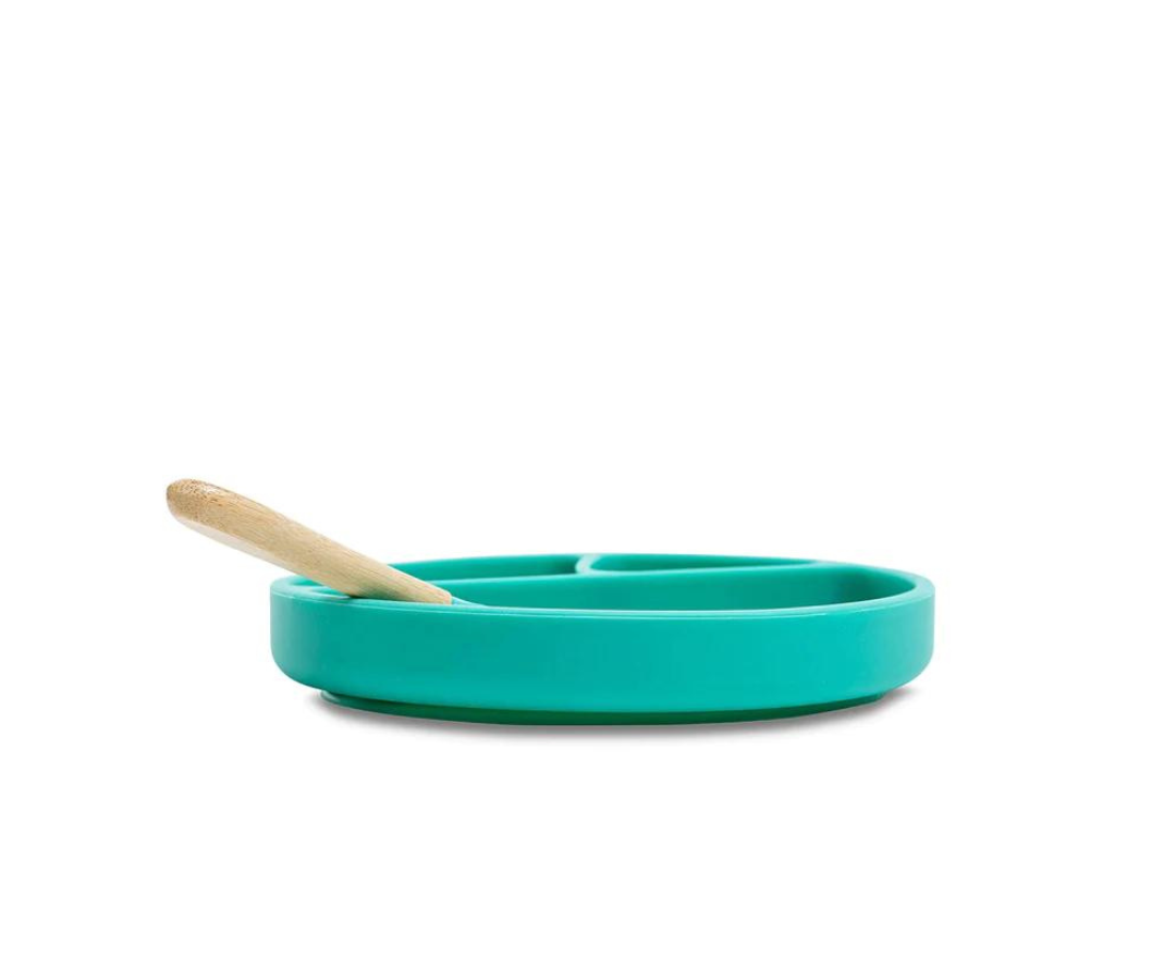 Plato Con Divisiones Verde  Minikoioi