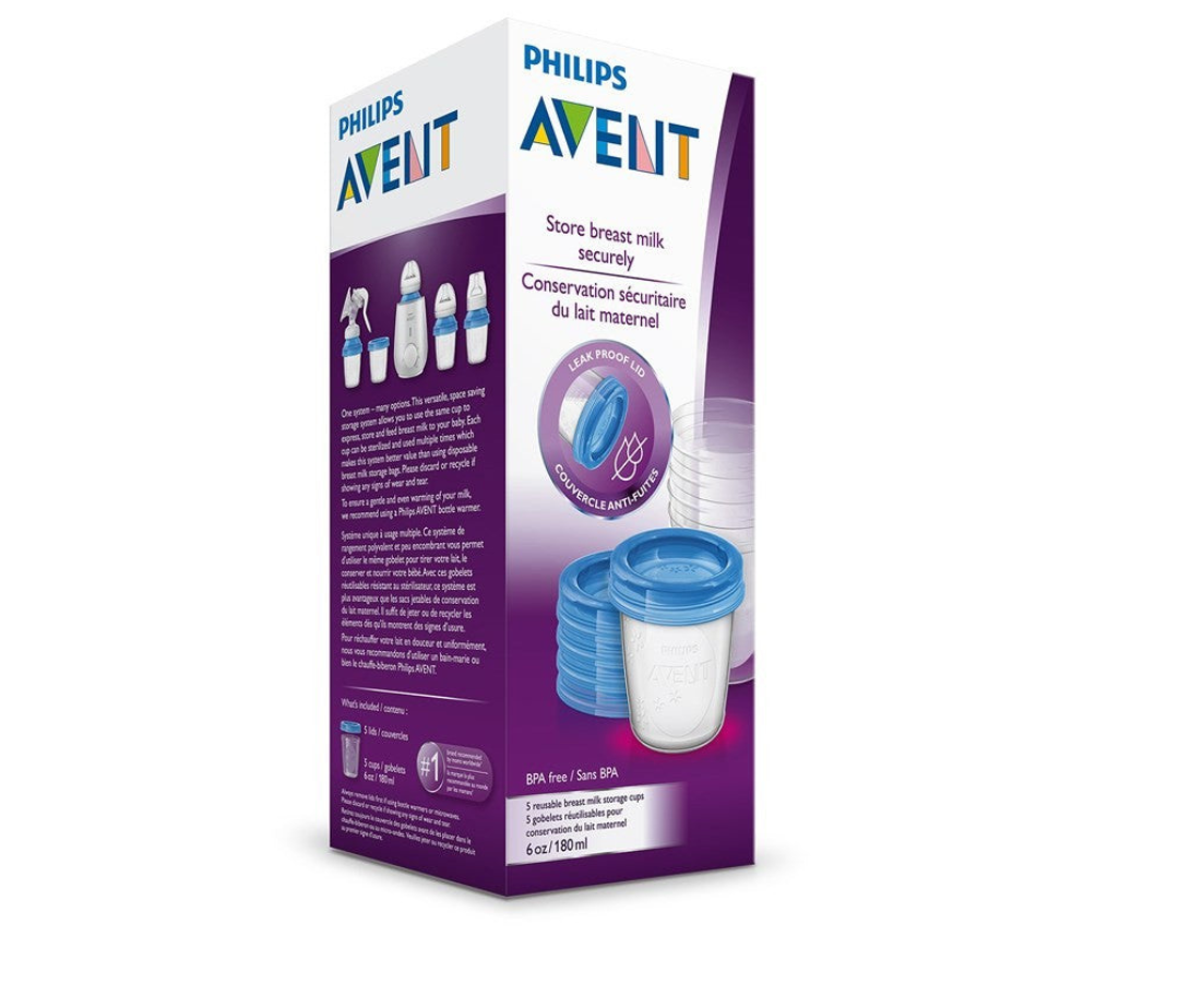 Recipientes180 ML X5 Adapt. Estrac Avent