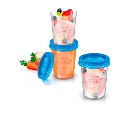Set Vasos De Almacenamiento 240 Ml Avent