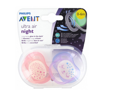 Soother Ultra Air Niña  0 -  6 Meses X2 Avent