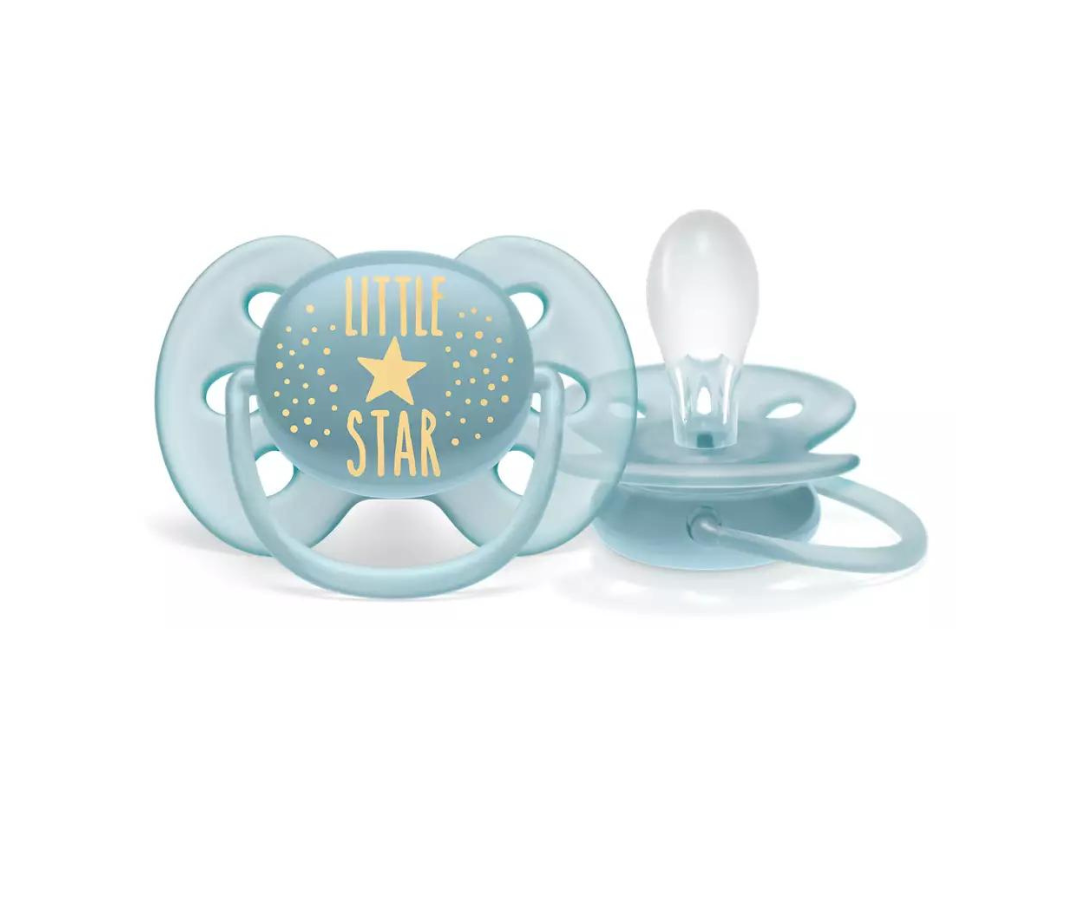 Pacificador Ultra Soft Hello Star Boy 6 a 18 Meses x1 Avent