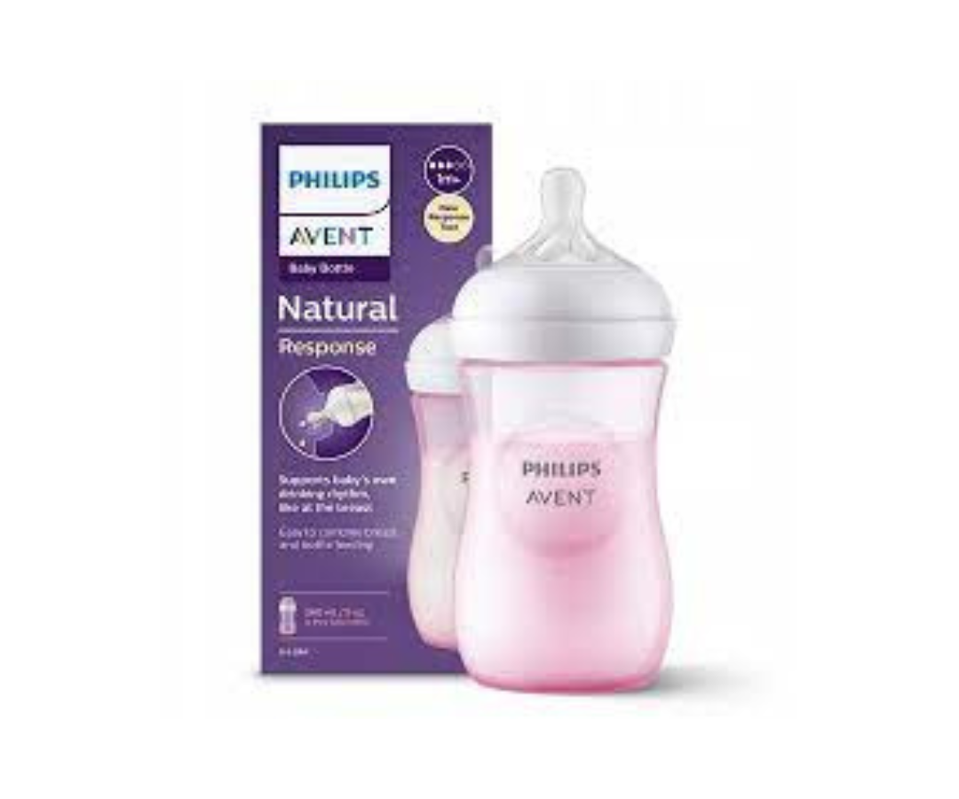 Biberón 9Oz Natural Response Rosado