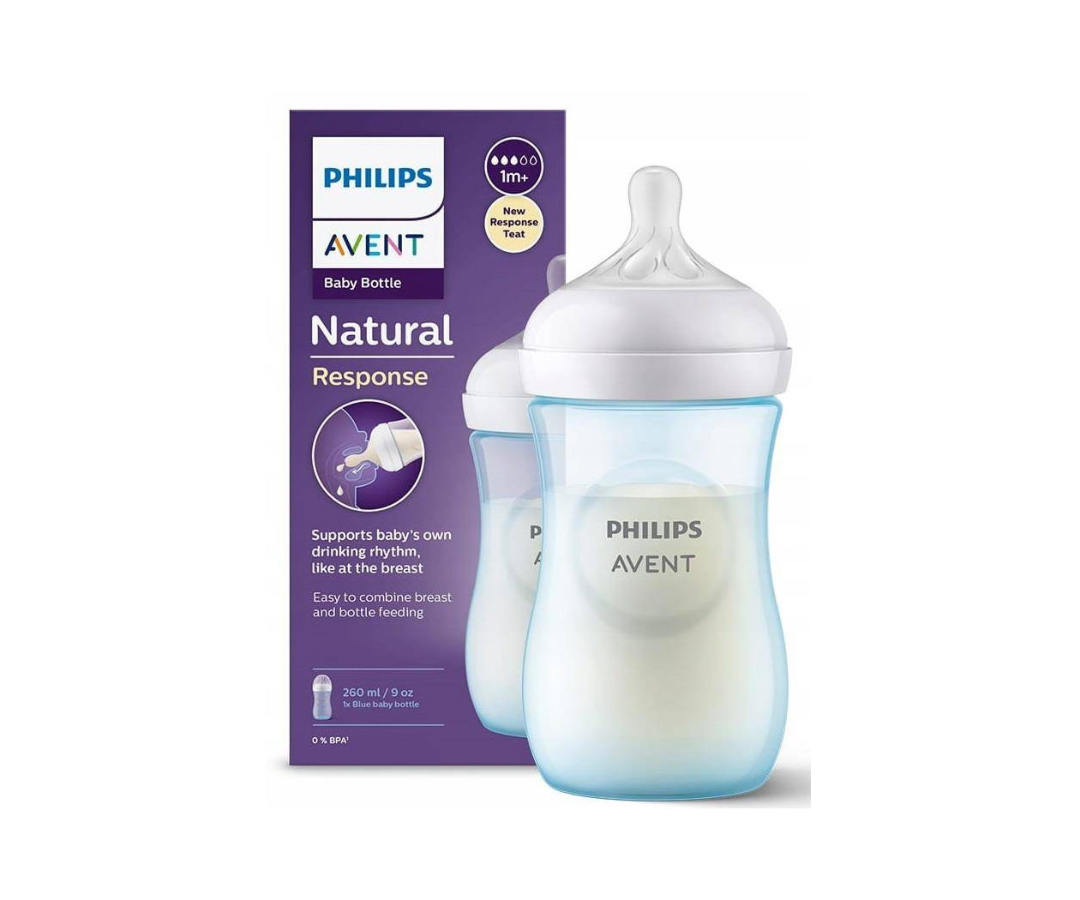 Biberón 9Oz Natural Response Azul Avent