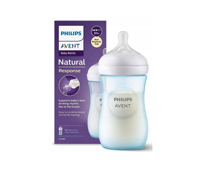 Biberón 9Oz Natural Response Azul Avent