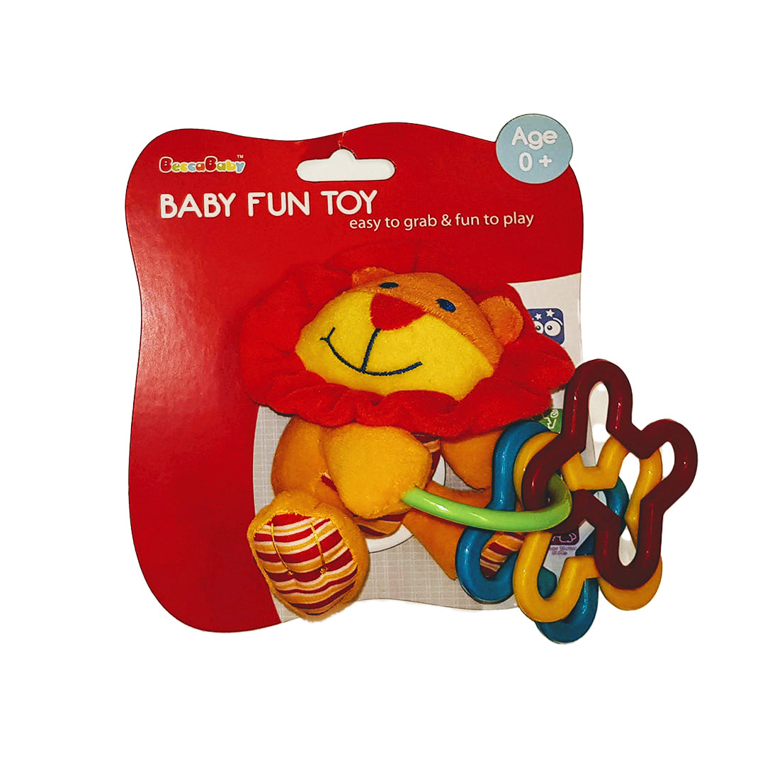 León con anillos masticadores.